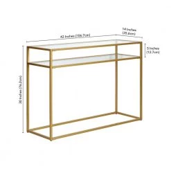Brand new 😀 Addison 42 in. Bronze Standard Rectangle Glass Console Table with Storage by Meyer&Cross 🌟 18 Brand new 😀 Addison 42 in. Bronze Standard Rectangle Glass Console Table with Storage by Meyer&Cross 🌟 -Outlet Camden Isle Store brass meyer cross console tables at1551 fa 1000