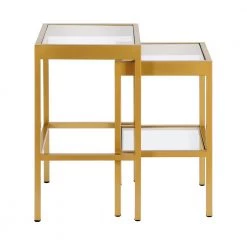 Brand new ✨ Alexis 24 in. Brass Nested Side Tables by Meyer&Cross 🌟 -Outlet Camden Isle Store brass meyer cross end side tables st0389 c3 1000