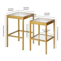 Brand new ✨ Alexis 24 in. Brass Nested Side Tables by Meyer&Cross 🌟 -Outlet Camden Isle Store brass meyer cross end side tables st0389 fa 1000
