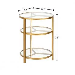 Cheapest ⌛ Helena 24 in. Brass Contemporary Side Table by Meyer&Cross 🛒 -Outlet Camden Isle Store brass meyer cross end side tables st0507 40 1000
