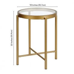 Outlet 😍 Duxbury 18 in. Brass Finish Side Table by Meyer&Cross 🌟 -Outlet Camden Isle Store brass meyer cross end side tables st0599 1f 1000