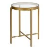 Outlet 😍 Duxbury 18 in. Brass Finish Side Table by Meyer&Cross 🌟 -Outlet Camden Isle Store brass meyer cross end side tables st0599 64 1000
