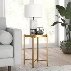 Outlet 😍 Duxbury 18 in. Brass Finish Side Table by Meyer&Cross 🌟 -Outlet Camden Isle Store brass meyer cross end side tables st0599 c3 1000