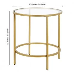 Best deal ⌛ Sivil 20 in. Brass Finish Round Glass Top End Table by Meyer&Cross ⌛ 14 Best deal ⌛ Sivil 20 in. Brass Finish Round Glass Top End Table by Meyer&Cross ⌛ -Outlet Camden Isle Store brass meyer cross end side tables st0654 1f 1000