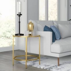 Best deal ⌛ Sivil 20 in. Brass Finish Round Glass Top End Table by Meyer&Cross ⌛ 13 Best deal ⌛ Sivil 20 in. Brass Finish Round Glass Top End Table by Meyer&Cross ⌛ -Outlet Camden Isle Store brass meyer cross end side tables st0654 4f 1000