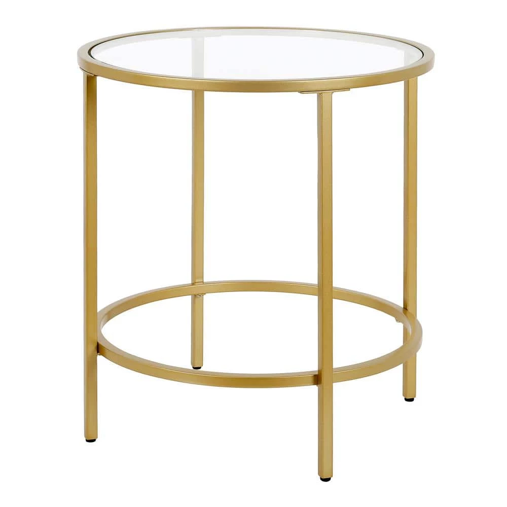 Best deal ⌛ Sivil 20 in. Brass Finish Round Glass Top End Table by Meyer&Cross ⌛ 3 Best deal ⌛ Sivil 20 in. Brass Finish Round Glass Top End Table by Meyer&Cross ⌛