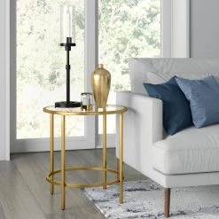 Best deal ⌛ Sivil 20 in. Brass Finish Round Glass Top End Table by Meyer&Cross ⌛ 12 Best deal ⌛ Sivil 20 in. Brass Finish Round Glass Top End Table by Meyer&Cross ⌛ -Outlet Camden Isle Store brass meyer cross end side tables st0654 c3 1000