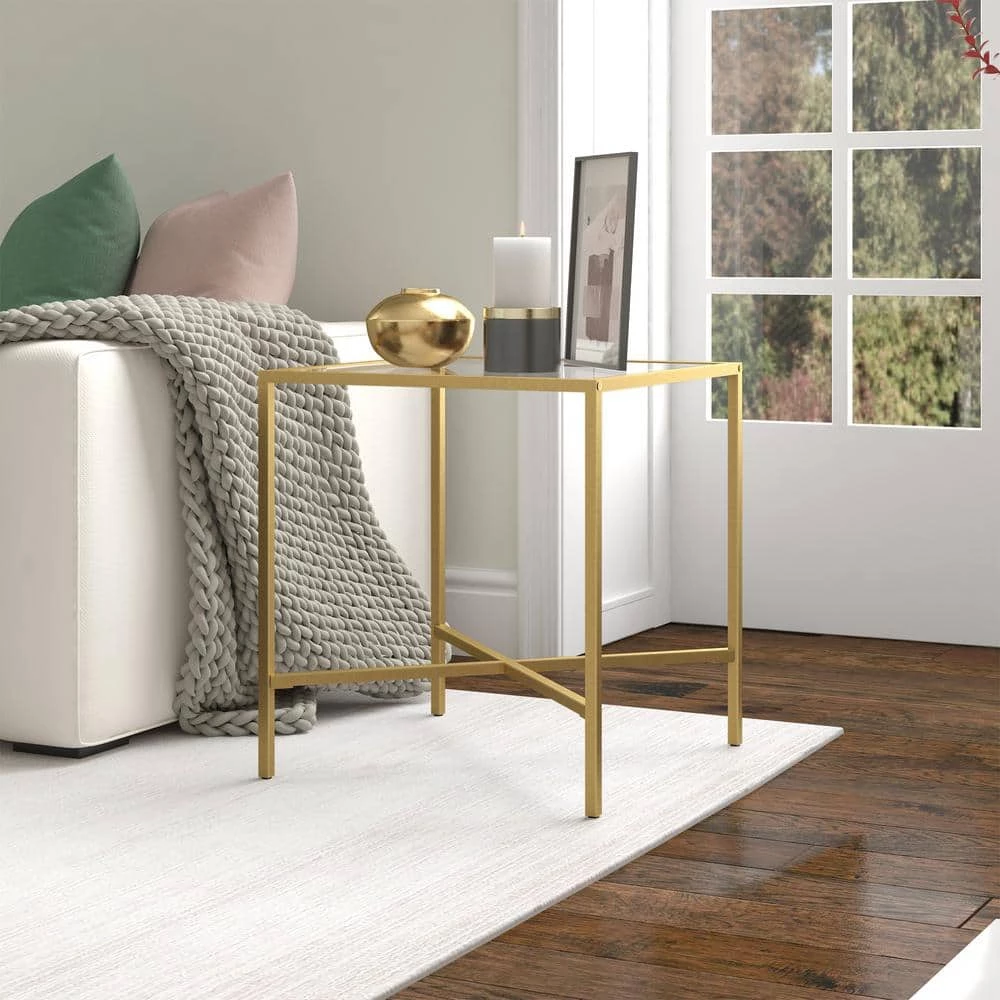 Best Sale ๐ฅฐ Henley 20 in. Brass Square Glass Side Table by Meyer&Cross โญ 8 Best Sale ๐ฅฐ Henley 20 in. Brass Square Glass Side Table by Meyer&Cross โญ - Image 6