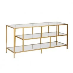 Best Sale 🔥 Winthrop 55 in. Brass Metal TV Stand Fits TVs Up to 55 in. with Open Storage by Meyer&Cross 🥰 -Outlet Camden Isle Store brass meyer cross tv stands tv0329 76 1000