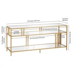 Discount ⭐ Cortland 55 in. Brass Finish TV Stand with Glass Shelves by Meyer&Cross 🎁 14 Discount ⭐ Cortland 55 in. Brass Finish TV Stand with Glass Shelves by Meyer&Cross 🎁 -Outlet Camden Isle Store brass meyer cross tv stands tv0488 1f 1000