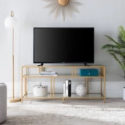 Discount ⭐ Cortland 55 in. Brass Finish TV Stand with Glass Shelves by Meyer&Cross 🎁 13 Discount ⭐ Cortland 55 in. Brass Finish TV Stand with Glass Shelves by Meyer&Cross 🎁 -Outlet Camden Isle Store brass meyer cross tv stands tv0488 4f 1000