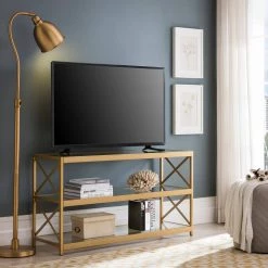 Outlet 👍 Hutton 48 in. Brass Finish TV Stand Fits TVs up to 50 in. by Meyer&Cross 🤩 17 Outlet 👍 Hutton 48 in. Brass Finish TV Stand Fits TVs up to 50 in. by Meyer&Cross 🤩 -Outlet Camden Isle Store brass meyer cross tv stands tv0570 31 1000