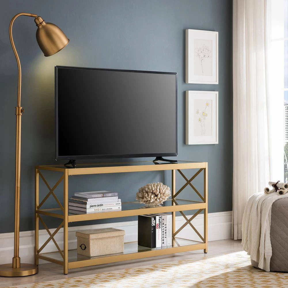 Outlet 👍 Hutton 48 in. Brass Finish TV Stand Fits TVs up to 50 in. by Meyer&Cross 🤩 10 Outlet 👍 Hutton 48 in. Brass Finish TV Stand Fits TVs up to 50 in. by Meyer&Cross 🤩 - Image 8