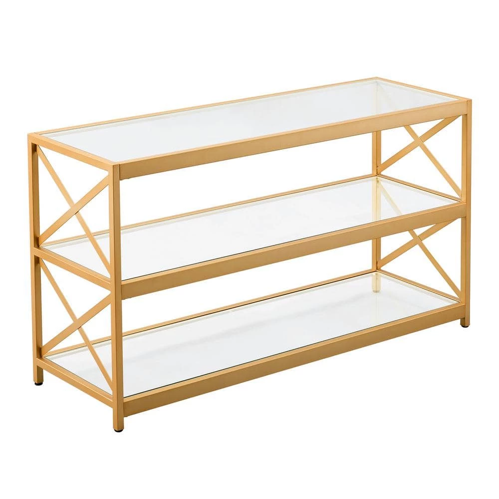 Outlet 👍 Hutton 48 in. Brass Finish TV Stand Fits TVs up to 50 in. by Meyer&Cross 🤩 4 Outlet 👍 Hutton 48 in. Brass Finish TV Stand Fits TVs up to 50 in. by Meyer&Cross 🤩 - Image 2