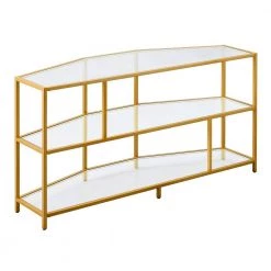 New 👏 Clark 48 in. Brass Hexagon TV Stand Fits TV's up to 55 in. by Meyer&Cross 👍