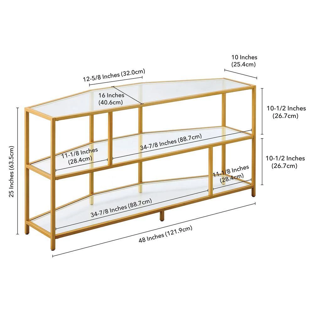 New 👏 Clark 48 in. Brass Hexagon TV Stand Fits TV's up to 55 in. by Meyer&Cross 👍 9 New 👏 Clark 48 in. Brass Hexagon TV Stand Fits TV's up to 55 in. by Meyer&Cross 👍 - Image 7