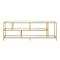 Outlet 🌟 Winthrop 70 in. Brass Rectangle TV Stand Fits TV's up to 80 in. by Meyer&Cross 💯 -Outlet Camden Isle Store brass meyer cross tv stands tv0580 c3 1000