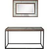 Promo ⭐ Riley 16 in. Brown Rectangular Glass Console Table with Mirror by Camden Isle 👍 -Outlet Camden Isle Store brown camden isle console tables 86621 64 1000