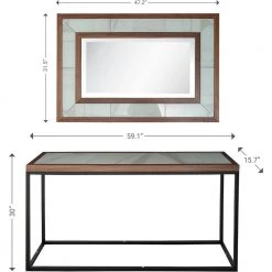 Promo โญ Riley 16 in. Brown Rectangular Glass Console Table with Mirror by Camden Isle ๐ 16 Promo โญ Riley 16 in. Brown Rectangular Glass Console Table with Mirror by Camden Isle ๐ -Outlet Camden Isle Store brown camden isle console tables 86621 76 1000