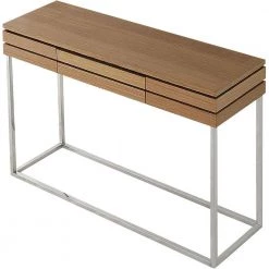 New 🥰 Barnes 14 in. Brown Rectangular Wood Console Table by Camden Isle 😍 -Outlet Camden Isle Store brown camden isle console tables 86635 c3 1000