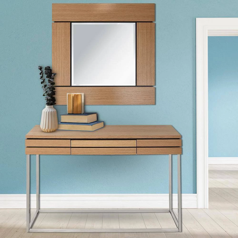 Cheapest ❤️ Barnes 14 in. Brown Rectangular Wood Console Table with Mirror by Camden Isle 😍 9 Cheapest ❤️ Barnes 14 in. Brown Rectangular Wood Console Table with Mirror by Camden Isle 😍 - Image 7