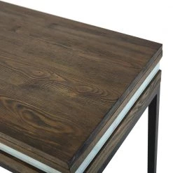 Best Sale 🛒 Bailey 16 in. Brown Rectangular Wood Console Table by Camden Isle 🧨 -Outlet Camden Isle Store brown camden isle console tables 86638 1f 1000