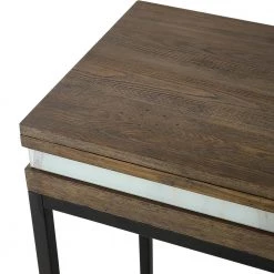 Best Sale 🛒 Bailey 16 in. Brown Rectangular Wood Console Table by Camden Isle 🧨 -Outlet Camden Isle Store brown camden isle console tables 86638 4f 1000