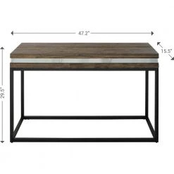 Best Sale 🛒 Bailey 16 in. Brown Rectangular Wood Console Table by Camden Isle 🧨 -Outlet Camden Isle Store brown camden isle console tables 86638 76 1000