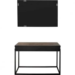 Brand new 👏 Bailey 16 in. Brown Rectangular Wood Console Table with Mirror by Camden Isle ❤️ -Outlet Camden Isle Store brown camden isle console tables 86639 4f 1000