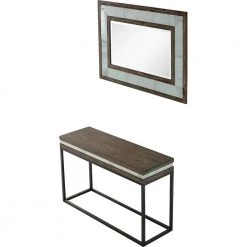 Brand new 👏 Bailey 16 in. Brown Rectangular Wood Console Table with Mirror by Camden Isle ❤️ -Outlet Camden Isle Store brown camden isle console tables 86639 c3 1000