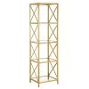 Discount ✨ Celine 66 in. Brushed Brass 4-Shelf Standard Bookcase by Meyer&Cross 💯 2 Discount ✨ Celine 66 in. Brushed Brass 4-Shelf Standard Bookcase by Meyer&Cross 💯 -Outlet Camden Isle Store brushed brass meyer cross bookcases bookshelves bk0819 64 1000