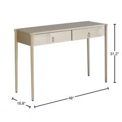 New 😉 Insley 48 in. Champagne Rectangle Mirrored Glass Console Table with Drawers by Camden Isle 🥰 -Outlet Camden Isle Store champagne camden isle console tables 86424 40 1000