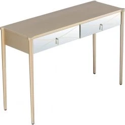 New 😉 Insley 48 in. Champagne Rectangle Mirrored Glass Console Table with Drawers by Camden Isle 🥰 -Outlet Camden Isle Store champagne camden isle console tables 86424 4f 1000