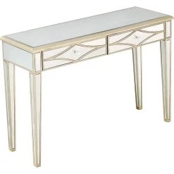 Coupon 👍 Huxley 48 in. Champagne Rectangle Mirrored Glass Console Table with Drawers by Camden Isle 🎁 14 Coupon 👍 Huxley 48 in. Champagne Rectangle Mirrored Glass Console Table with Drawers by Camden Isle 🎁 -Outlet Camden Isle Store champagne camden isle console tables 86439 4f 1000