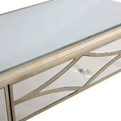 Coupon 👍 Huxley 48 in. Champagne Rectangle Mirrored Glass Console Table with Drawers by Camden Isle 🎁 17 Coupon 👍 Huxley 48 in. Champagne Rectangle Mirrored Glass Console Table with Drawers by Camden Isle 🎁 -Outlet Camden Isle Store champagne camden isle console tables 86439 fa 1000