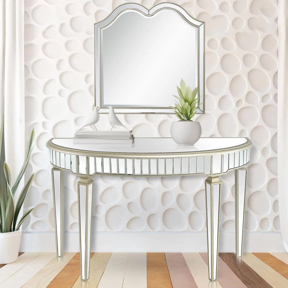 Promo ๐คฉ Marilyn 17 in. Champagne Arch Glass Console Table with Mirror by Camden Isle ๐ 10 Promo ๐คฉ Marilyn 17 in. Champagne Arch Glass Console Table with Mirror by Camden Isle ๐ - Image 8