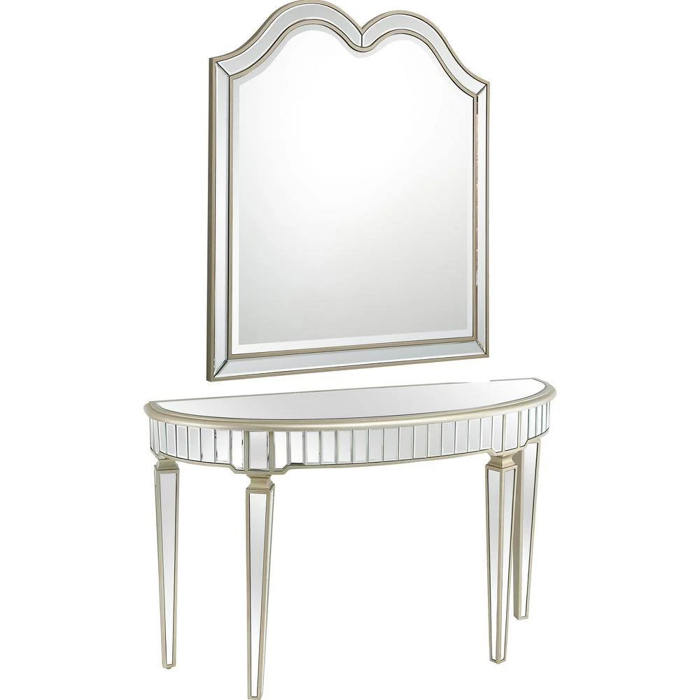 Promo ๐คฉ Marilyn 17 in. Champagne Arch Glass Console Table with Mirror by Camden Isle ๐ 4 Promo ๐คฉ Marilyn 17 in. Champagne Arch Glass Console Table with Mirror by Camden Isle ๐ - Image 2
