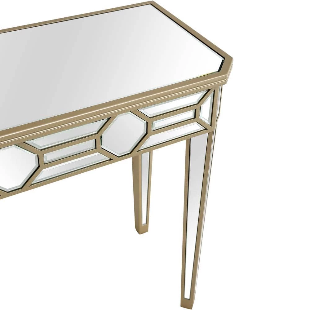 Coupon ⌛ Lilian 48 in. Rectangle Champagne Glass Console Table by Camden Isle ❤️ 8 Coupon ⌛ Lilian 48 in. Rectangle Champagne Glass Console Table by Camden Isle ❤️ - Image 6