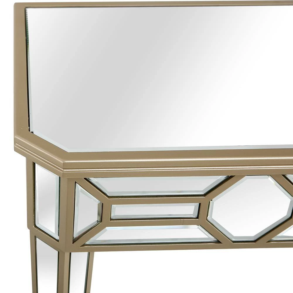 Coupon ⌛ Lilian 48 in. Rectangle Champagne Glass Console Table by Camden Isle ❤️ 7 Coupon ⌛ Lilian 48 in. Rectangle Champagne Glass Console Table by Camden Isle ❤️ - Image 5