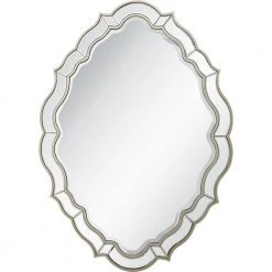 Discount ❤️ Eleanor 16 in. Champagne Oval Glass Console Table with Mirror by Camden Isle ⌛ -Outlet Camden Isle Store champagne camden isle console tables 86537 1f 1000