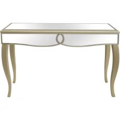 Discount ❤️ Eleanor 16 in. Champagne Oval Glass Console Table with Mirror by Camden Isle ⌛ -Outlet Camden Isle Store champagne camden isle console tables 86537 4f 1000