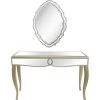 Discount ❤️ Eleanor 16 in. Champagne Oval Glass Console Table with Mirror by Camden Isle ⌛ -Outlet Camden Isle Store champagne camden isle console tables 86537 64 1000