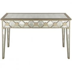 Wholesale 🛒 Algiers 18 in. Champagne Rectangular Glass Console Table by Camden Isle 👏