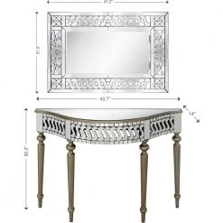 Deals ๐ฅ Atelier 14 in. Champagne Rectangular Glass Console Table with Mirror by Camden Isle โ๏ธ 16 Deals ๐ฅ Atelier 14 in. Champagne Rectangular Glass Console Table with Mirror by Camden Isle โ๏ธ -Outlet Camden Isle Store champagne camden isle console tables 86644 76 1000