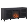 Best reviews of ⭐ Foster 58 in. Charcoal Gray TV Stand Fits TV's up to 65 in. with Log Fireplace Insert by Meyer&Cross ✨ -Outlet Camden Isle Store charcoal gray meyer cross tv stands tv1131 64 1000