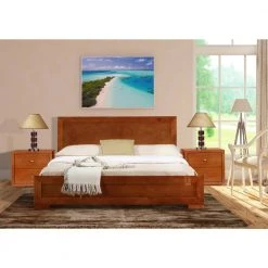 Discount 🎉 Trent 82.3 in. 3-Piece Cherry Queen Bedroom Set by Camden Isle 😀 -Outlet Camden Isle Store cherry camden isle platform beds ci 312732 31 1000