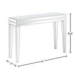 Wholesale 🛒 Holly 44 in. Clear Rectangle Mirrored Glass Console Table by Camden Isle 🔥 -Outlet Camden Isle Store clear camden isle console tables 86448 40 1000