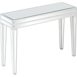 Wholesale 🛒 Holly 44 in. Clear Rectangle Mirrored Glass Console Table by Camden Isle 🔥 -Outlet Camden Isle Store clear camden isle console tables 86448 4f 1000