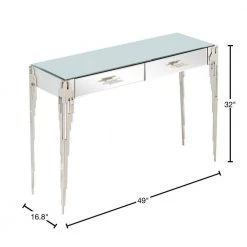 Deals 🎉 Skylar 49 in. Clear Rectangle Mirrored Glass Console Table with Drawers by Camden Isle ⭐ 13 Deals 🎉 Skylar 49 in. Clear Rectangle Mirrored Glass Console Table with Drawers by Camden Isle ⭐ -Outlet Camden Isle Store clear camden isle console tables 86454 40 1000