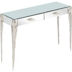 Deals 🎉 Skylar 49 in. Clear Rectangle Mirrored Glass Console Table with Drawers by Camden Isle ⭐ 14 Deals 🎉 Skylar 49 in. Clear Rectangle Mirrored Glass Console Table with Drawers by Camden Isle ⭐ -Outlet Camden Isle Store clear camden isle console tables 86454 4f 1000